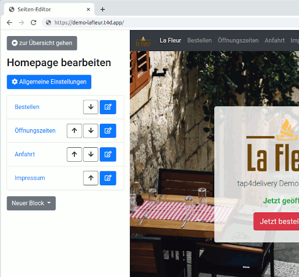 Screenshot: Page Builder